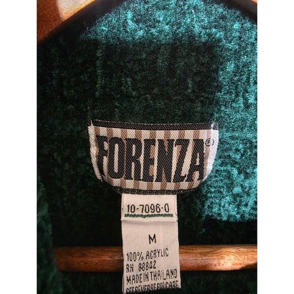 Vintage Forenza Green Chenille Turtleneck Sweater Women’s Med Ribbed Cozy 90s - Picture 3 of 7